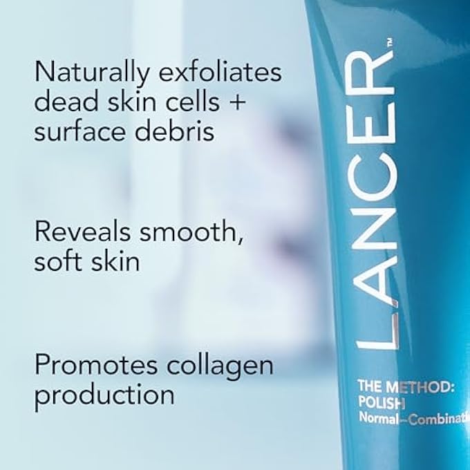 lancer SKINCARE THE METHOD: POLISH FACIAL EXFOLIATOR, DAILY EXFOLIATION FACE SCRUB WITH NATURAL MINERALS, POLISH NORMAL-COMBINATION SKIN, 2 FLUID OUNCES - Image 3